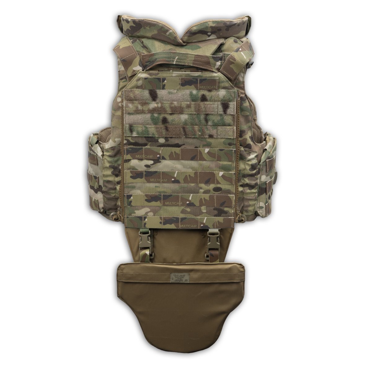 Back view of the Female EPIC carrier with zip-on MOLLE back panel