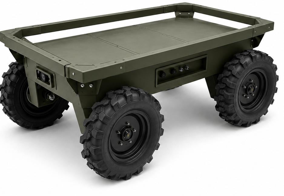 TALOS UGV 4x4 platform, studio render